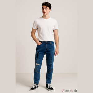 Ashluxe Patchwork Denim Jeans Size 28 NWT Made in Portugal